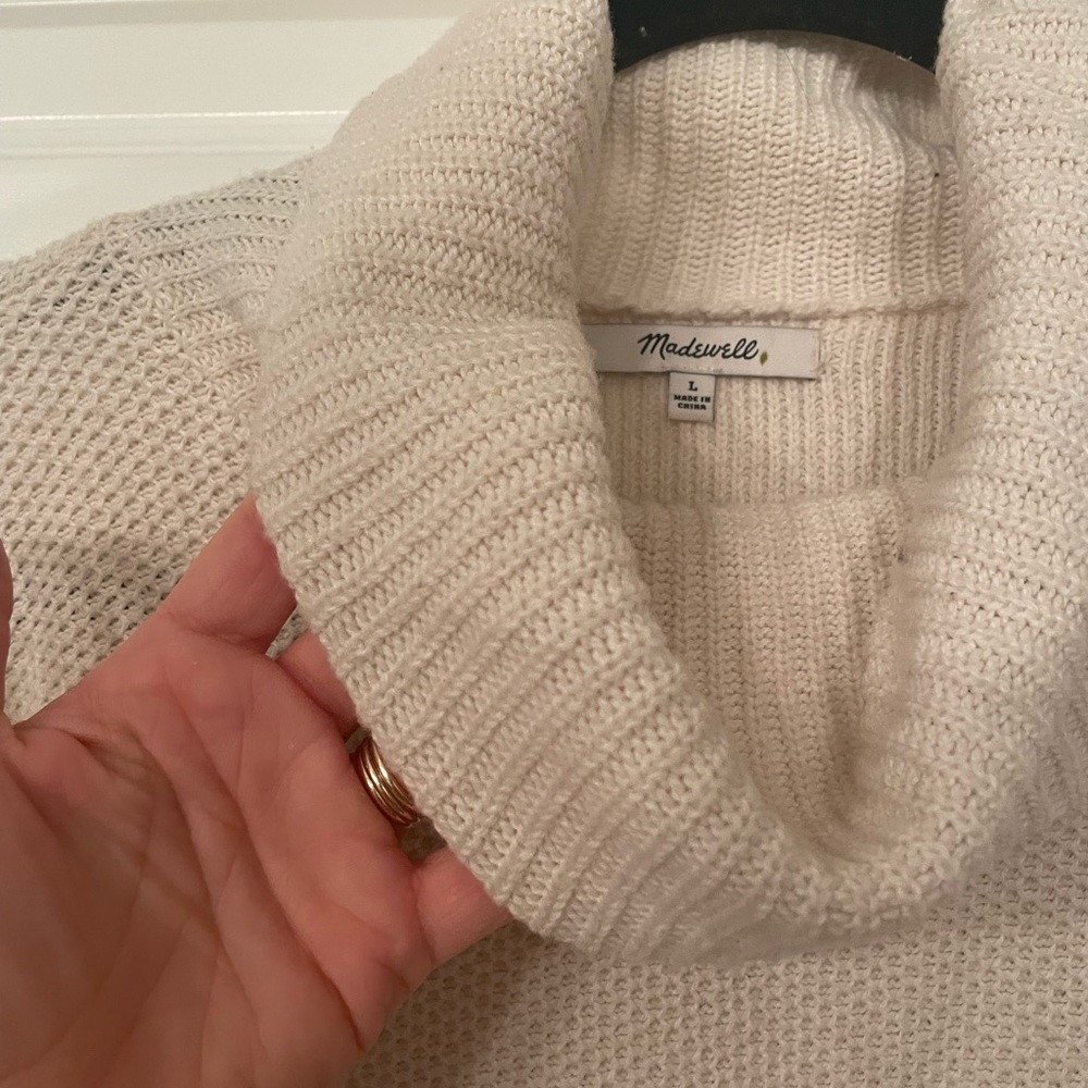 Madewell cream turtleneck sweater